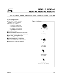 M24C02-L datasheet: 16KBIT, 8KBIT, 4KBIT, 2KBIT AND 1KBIT SERIAL I²C BUS EEPROM M24C02-L