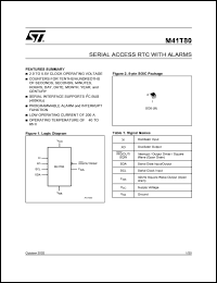M41T80 datasheet: SERIAL ACCESS RTC WITH ALARMS M41T80