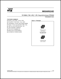 M68AR024D datasheet: 16 MBIT (1M X16) 1.8V ASYNCHRONOUS SRAM M68AR024D