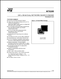 M7020 datasheet: 32 KBIT X 68 BIT ENTRY NETWORK SEARCH ENGINE M7020