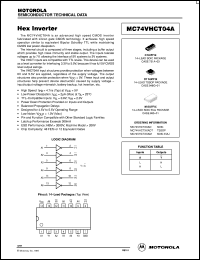 MC74VHCT04AD datasheet: Hex Inverter (TTL Compatible) MC74VHCT04AD