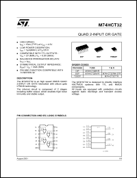 M74HCT32M1R datasheet: QUAD 2-INPUT OR GATE M74HCT32M1R