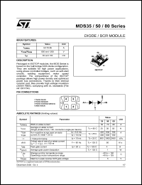 MDS80-800 datasheet: DIODE / SCR MODULE MDS80-800