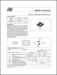 MSS40-1200 datasheet: BACK TO BACK SCR MODULE MSS40-1200