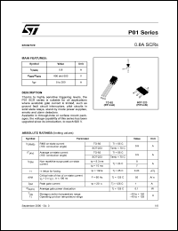 P0111MN datasheet: 0.8A SCRS P0111MN