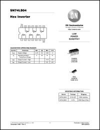 SN74LS04ML1 datasheet: Hex Inverter SN74LS04ML1