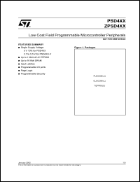 PSD403A2 datasheet: PSD4XX/ZPSD4XX FAMILY FIELD-PROGRAMMABLE MICROCONTROLLER PERIPHERALS PSD403A2
