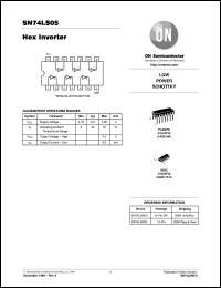 SN74LS05MEL datasheet: Hex Inverter SN74LS05MEL