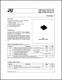 SMCJ5.0CA-TR datasheet: TRANSIL SMCJ5.0CA-TR