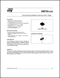 SMP50-240 datasheet: TELECOM EQUIPMENT PROTECTION: TRISIL SMP50-240