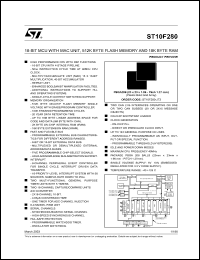 ST10F280_DATASHEET datasheet: 16-BIT MCU WITH MAC UNIT - 5V SINGLE SUPPLY - 18 KB RAM - 512 KB FLASH MEMORY - 2 TIMERS - A/D - ASC/SSC - 2 CAN2.0B - MARCH 2002 ST10F280_DATASHEET