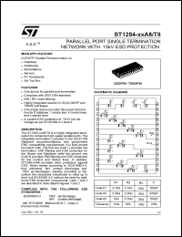 ST1284-03T8 datasheet: PARALLEL PORT SINGLE TERMINATION NETWORK WITH +/-15KV ESD PROTECTION ST1284-03T8