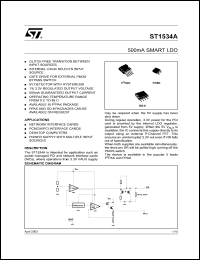 ST1534AP2T datasheet: 500MA SMART LDO ST1534AP2T