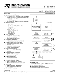 ST20GP1X33S datasheet: GPS PROCESSOR ST20GP1X33S