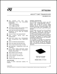 ST70235A datasheet: ASCOT(TM) DMT TRANSCEIVER ST70235A