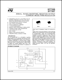 ST735SCD datasheet: 300KHZ -5V/ADJ INVERTING, NEGATIVE OUTPUT CURRENT MODE PWM REGULATOR ST735SCD