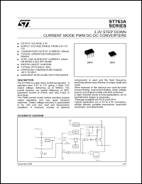 ST763ABD datasheet: 3.3V STEP DOWN CURRENT MODE PWM DC-DC CONVERTERS ST763ABD