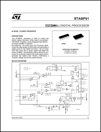 STABP01D datasheet: BASH DIGITAL PROCESSOR STABP01D