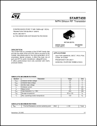 START450 datasheet: NPN SILICON RF TRANSISTOR START450