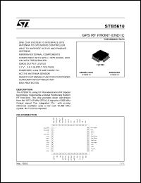 STB5610 datasheet: GPS RF FRONT-END IC STB5610
