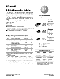 MC14099BF datasheet: 8-Bit Addressable Latches MC14099BF