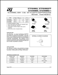STD5NM60-1 datasheet: N-CHANNEL 600V - 0.9 OHM - 8A TO-220/TO-220FP/DPAK/IPAK MDMESH POWER MOSFET STD5NM60-1