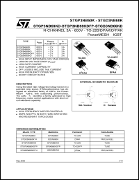 STGB3NB60KD datasheet: N-CHANNEL 600V 3A TO-220/TO-220FP/DPAK/D2PAK POWERMESH IGBT STGB3NB60KD