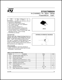 STGD7NB60HT4 datasheet: N-CHANNEL 7A - 600V - DPAK POWERMESH IGBT STGD7NB60HT4