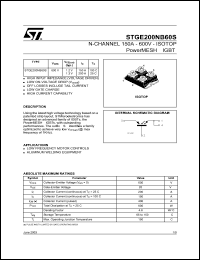 STGE200NB60S datasheet: N-CHANNEL 100A - 600V ISOTOP POWERMESH IGBT STGE200NB60S