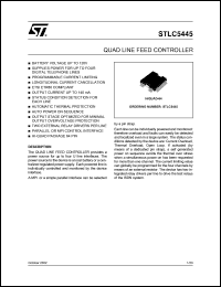 STLC5445 datasheet: QUAD LINE FEED CONTROLLER STLC5445