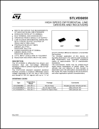 STLVDS050BD datasheet: HIGH SPEED DIFFERENTIAL LINE DRIVERS AND RECEIVERS STLVDS050BD