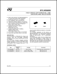 STLVDS050BTR datasheet: HIGH SPEED DIFFERENTIAL LINE DRIVERS AND RECEIVERS STLVDS050BTR