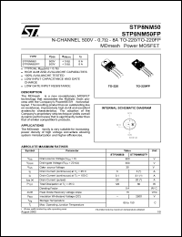 STP8NM50FP datasheet: N-CHANNEL 500V - 0.7 OHM - 8A TO-220/TO-220FP MDMESH POWER MOSFET STP8NM50FP