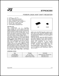 STPIC6C595M datasheet: POWER LOGIC 8-BIT SHIFT REGISTER STPIC6C595M