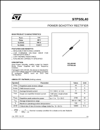 STPS5L40 datasheet: POWER SCHOTTKY RECTIFIER STPS5L40