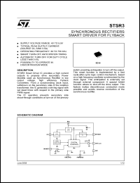 STSR3CD-TR datasheet: SYNCHRONOUS RECTIFIERS SMART DRIVER FOR FLYBACK STSR3CD-TR