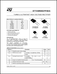 STTH5R06G datasheet: TURBO 2 ULTRAFAST HIGH VOLTAGE RECTIFIER STTH5R06G