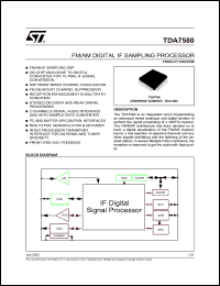 TDA7580 datasheet: FM/AM DIGITAL IF SAMPLING PROCESSOR TDA7580