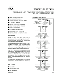 TSH70CDT datasheet: WIDE BAND, LOW POWER OPERATIONAL AMPLIFIER TSH70CDT