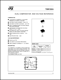 TSM109AID datasheet: DUAL COMPARATOR AND VOLTAGE REFERENCE TSM109AID