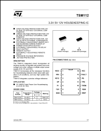 TSM112CN datasheet: 3.3V 5V 12V HOUSEKEEPING IC TSM112CN