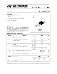 TXDV612 datasheet: ALTERNISTORS TXDV612