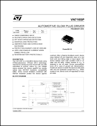 VN710SP datasheet: AUTOMOTIVE GLOW PLUG DRIVER VN710SP