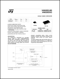 VN920DSO datasheet: HIGH SIDE DRIVER VN920DSO