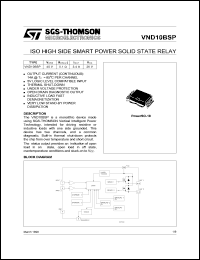 VND10BSP13TR datasheet: DOUBLE CHANNEL HIGH SIDE SMART POWER SOLID STATE RELAY VND10BSP13TR