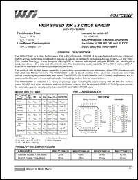 WS57C256F datasheet: WS57C256F HIGH SPEED 32K X 8 CMOS EPROM WS57C256F