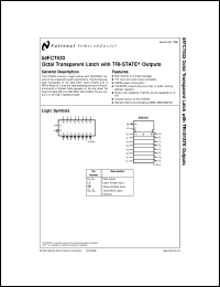 5962-88651012A datasheet: Quiet Series Octal Transparent Latch with TRI-STATE Outputs 5962-88651012A