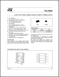 74LVQ00M datasheet: QUAD 2-INPUT NAND GATE 74LVQ00M