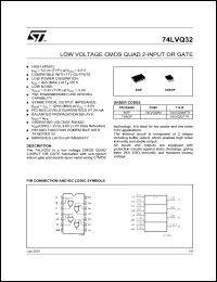 74LVQ32M datasheet: QUAD 2-INPUT OR GATE 74LVQ32M