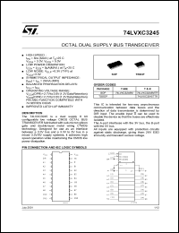 74LVXC3245MTR datasheet: OCTAL DUAL SUPPLY BUS TRANSCEIVER 74LVXC3245MTR